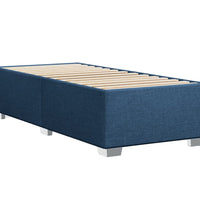 Boxspringbett mit Matratze Blau 90x190 cm Stoff