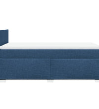 Boxspringbett mit Matratze Blau 90x190 cm Stoff