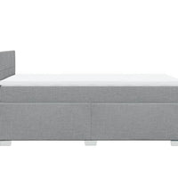 Boxspringbett mit Matratze Hellgrau 90x190 cm Stoff