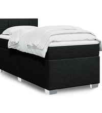 Boxspringbett mit Matratze Schwarz 90x190 cm Stoff