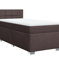 Boxspringbett mit Matratze Dunkelbraun 90x190 cm Stoff