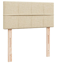 Boxspringbett mit Matratze Creme 90x190 cm Stoff
