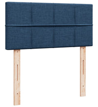Boxspringbett mit Matratze Blau 90x190 cm Stoff