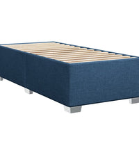 Boxspringbett mit Matratze Blau 90x190 cm Stoff