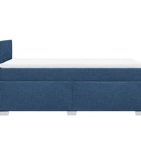Boxspringbett mit Matratze Blau 90x190 cm Stoff