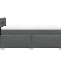 Boxspringbett mit Matratze Dunkelgrau 90x190 cm Stoff