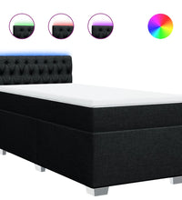Boxspringbett mit Matratze Schwarz 90x190 cm Stoff