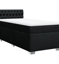 Boxspringbett mit Matratze Schwarz 90x190 cm Stoff