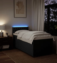 Boxspringbett mit Matratze Schwarz 90x190 cm Stoff