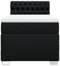 Boxspringbett mit Matratze Schwarz 90x190 cm Stoff