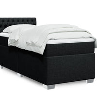 Boxspringbett mit Matratze Schwarz 90x190 cm Stoff