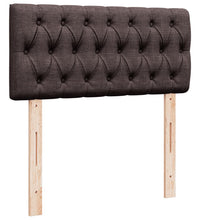 Boxspringbett mit Matratze Dunkelbraun 90x190 cm Stoff