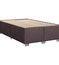 Boxspringbett mit Matratze Dunkelbraun 90x190 cm Stoff