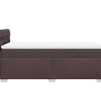 Boxspringbett mit Matratze Dunkelbraun 90x190 cm Stoff