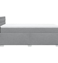 Boxspringbett mit Matratze Hellgrau 90x190 cm Stoff