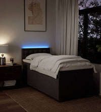 Boxspringbett mit Matratze Dunkelbraun 90x190 cm Stoff