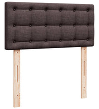 Boxspringbett mit Matratze Dunkelbraun 90x190 cm Stoff