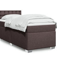 Boxspringbett mit Matratze Dunkelbraun 90x190 cm Stoff
