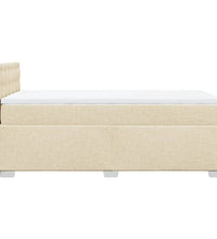 Boxspringbett mit Matratze Creme 90x190 cm Stoff