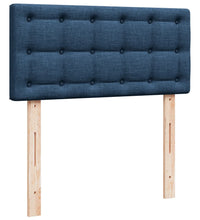 Boxspringbett mit Matratze Blau 90x190 cm Stoff