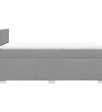 Boxspringbett mit Matratze Hellgrau 90x200 cm Stoff