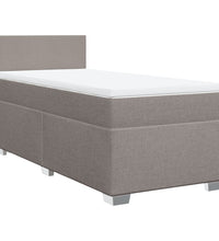 Boxspringbett mit Matratze Taupe 90x200 cm Stoff