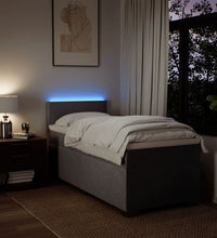 Boxspringbett mit Matratze Taupe 90x200 cm Stoff