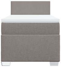Boxspringbett mit Matratze Taupe 90x200 cm Stoff