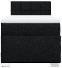 Boxspringbett mit Matratze Schwarz 90x200 cm Stoff
