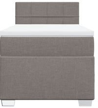 Boxspringbett mit Matratze Taupe 90x200 cm Stoff