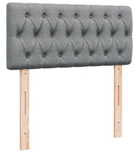 Boxspringbett mit Matratze Hellgrau 90x200 cm Stoff