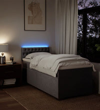 Boxspringbett mit Matratze Taupe 90x200 cm Stoff