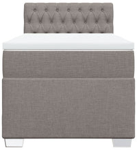 Boxspringbett mit Matratze Taupe 90x200 cm Stoff