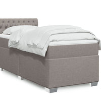 Boxspringbett mit Matratze Taupe 90x200 cm Stoff