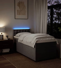 Boxspringbett mit Matratze Taupe 90x200 cm Stoff