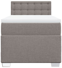 Boxspringbett mit Matratze Taupe 90x200 cm Stoff