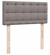 Boxspringbett mit Matratze Taupe 90x200 cm Stoff