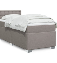 Boxspringbett mit Matratze Taupe 90x200 cm Stoff
