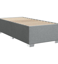 Boxspringbett mit Matratze Hellgrau 100x200 cm Stoff