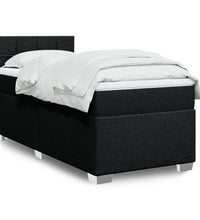 Boxspringbett mit Matratze Schwarz 100x200 cm Stoff