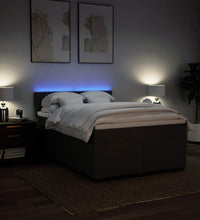 Boxspringbett mit Matratze Hellgrau 140x200 cm Stoff