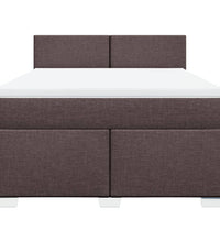 Boxspringbett mit Matratze Dunkelbraun 140x200 cm Stoff