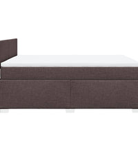 Boxspringbett mit Matratze Dunkelbraun 140x200 cm Stoff