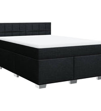 Boxspringbett mit Matratze Schwarz 140x200 cm Stoff