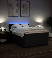 Boxspringbett mit Matratze Schwarz 140x200 cm Stoff