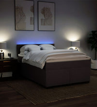 Boxspringbett mit Matratze Dunkelbraun 140x200 cm Stoff