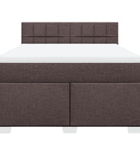 Boxspringbett mit Matratze Dunkelbraun 140x200 cm Stoff