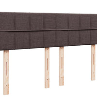 Boxspringbett mit Matratze Dunkelbraun 140x200 cm Stoff