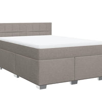 Boxspringbett mit Matratze Taupe 140x200 cm Stoff