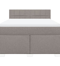 Boxspringbett mit Matratze Taupe 140x200 cm Stoff